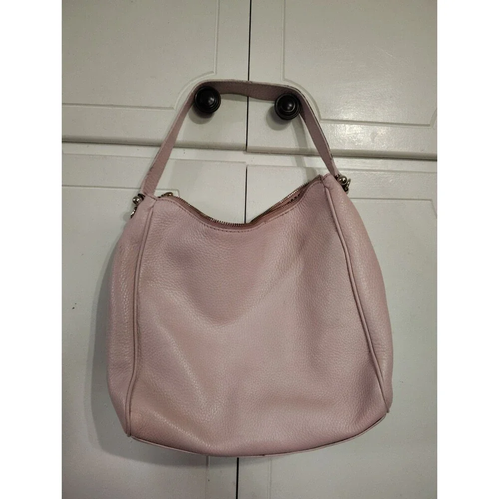 Kate Spade Light Pink Pebbled Leather Hobo Bag Shoulder FLAWS